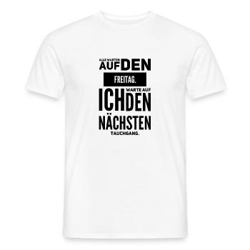 Funny sayings Diving Divers - Men's T-Shirt - white - Front - AI Model Male 178 dark (178cm)