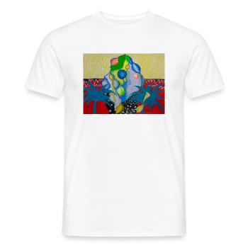 ©Stargate - by Xenia Nitzberg - Männer T-Shirt - Weiß - Vorne - AI Model Male 178 dark (178cm)