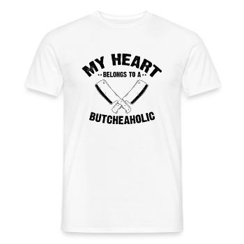 Mein Herz gehört einem Küchenmesser Messerfan - Männer T-Shirt - Weiß - Vorne - AI Model Male 178 dark (178cm)