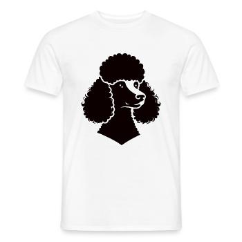 Design de caniche noir - Pour tous les fans de caniche - T-shirt homme - blanc - Devant - AI Model Male 178 dark (178cm)