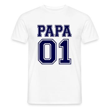 Father's Day - Dad Number 1 of the World- Number One - Men's T-Shirt - white - Front - AI Model Male 178 dark (178cm)