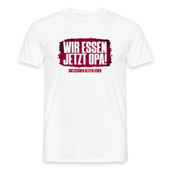 Satzzeichen retten Leben! - Männer T-Shirt - Weiß - Vorne - AI Model Male 178 dark (178cm)