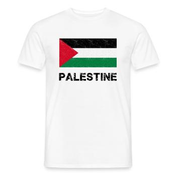 Drapeau palestinien - T-shirt homme - blanc - Devant - AI Model Male 178 dark (178cm)