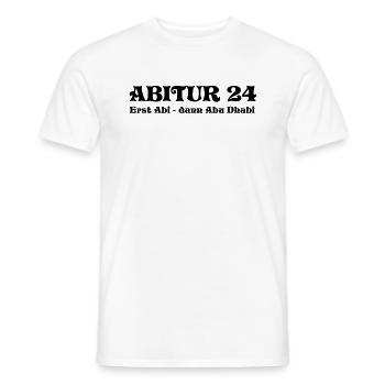 ABITUR 24 - ABI 2024 - ABITURIENT - ABU DHABI - AK - Männer T-Shirt - Weiß - Vorne - AI Model Male 178 dark (178cm)