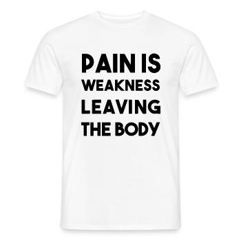 training - Men's T-Shirt - white - Front - AI Model Male 178 dark (178cm)