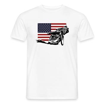 Speedway - USA Flag - T-shirt homme - blanc - Devant - AI Model Male 178 dark (178cm)