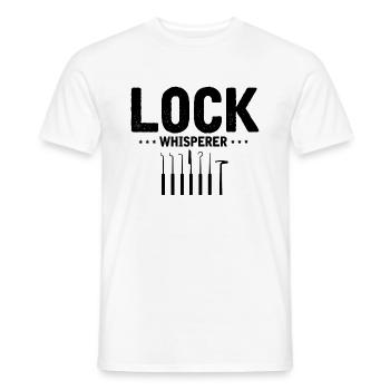 Schloss Flüsterer Technicien de verrouillage Conception - T-shirt homme - blanc - Devant - AI Model Male 178 dark (178cm)
