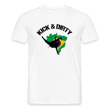 Ginga Capoeira pour les arts martiaux brésiliens - T-shirt homme - blanc - Devant - AI Model Male 178 dark (178cm)