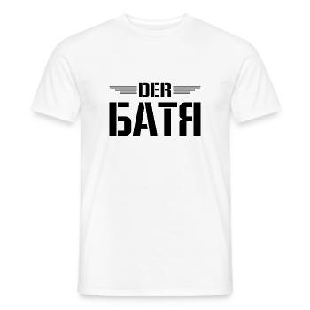 Russisch Vater Russen Papa der БАТЯ aus Russland - Männer T-Shirt - Weiß - Vorne - AI Model Male 178 dark (178cm)