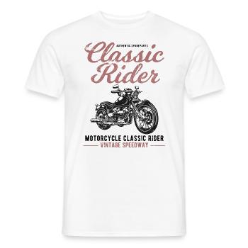 motorcycle - Men's T-Shirt - white - Front - AI Model Male 178 dark (178cm)
