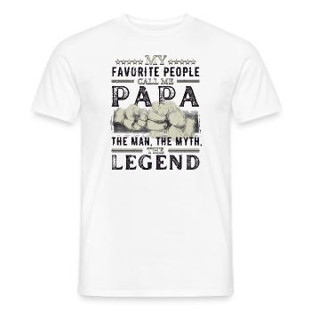 Papa - L’homme Le mythe La légende - Fist Bump - T-shirt homme - blanc - Devant - AI Model Male 178 dark (178cm)