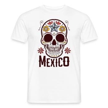 Crâne de sucre Mexique - T-shirt homme - blanc - Devant - AI Model Male 178 dark (178cm)