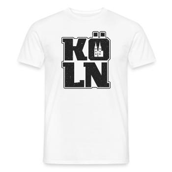 Cologne Graphique Carnaval Souvenir Carnaval Cologne - T-shirt homme - blanc - Devant - AI Model Male 178 dark (178cm)