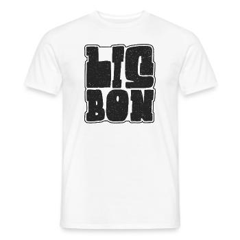 Lisbon Portugal Souvenir Portuguese Lisboa - Men's T-Shirt - white - Front - AI Model Male 178 dark (178cm)