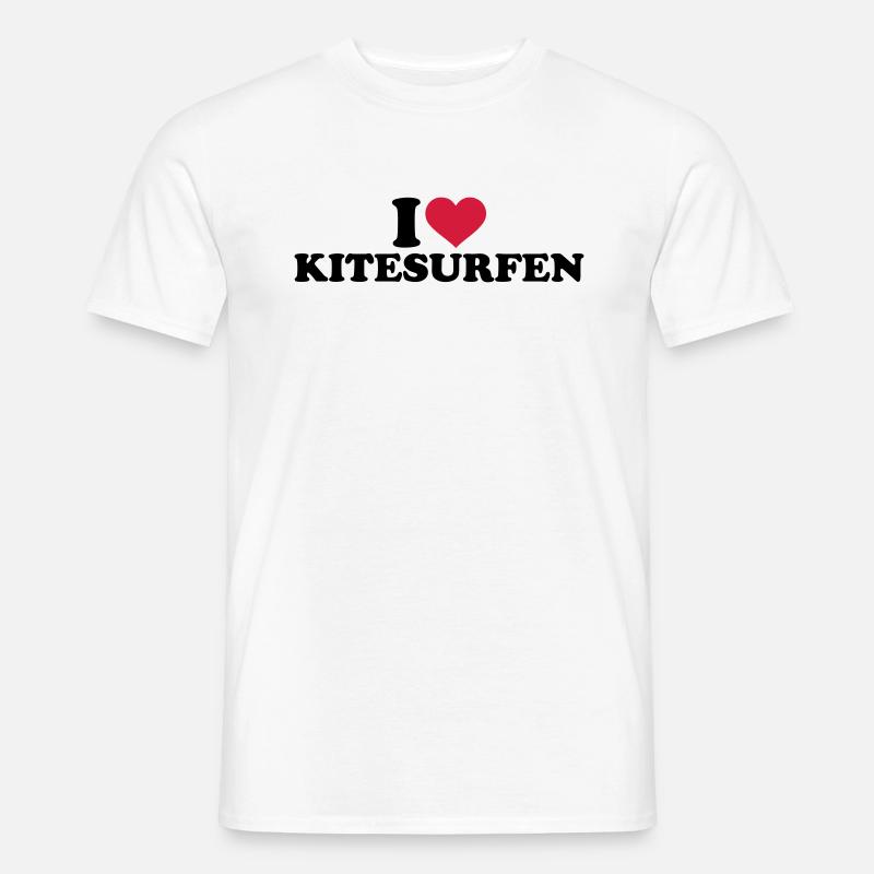 Kitesurfen - Männer T-Shirt - Weiß