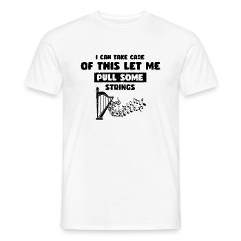 Conception de harpe pour harpistes et harpistes - T-shirt homme - blanc - Devant - AI Model Male 178 dark (178cm)