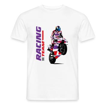 Motorcycle Racing - Superbike - Men's T-Shirt - white - Front - AI Model Male 178 dark (178cm)
