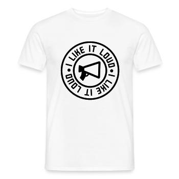 i_like_it_loud - Men's T-Shirt - white - Front - AI Model Male 178 dark (178cm)