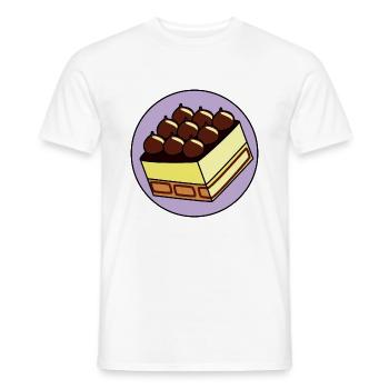 Tiramisu 1 Schichtdessert Mascarpone Lavendel - Männer T-Shirt - Weiß - Vorne - AI Model Male 178 dark (178cm)
