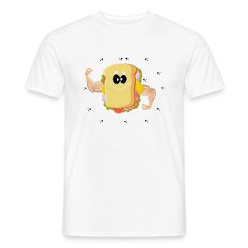 Bodybuilding Sandwich Fitness Gym Food - Men's T-Shirt - white - Front - AI Model Male 178 dark (178cm)