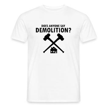 Démolition et rénovation de maisons - T-shirt homme - blanc - Devant - AI Model Male 178 dark (178cm)