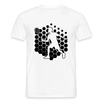 Squash Badminton Player Badminton Women Badminton - Men's T-Shirt - white - Front - AI Model Male 178 dark (178cm)