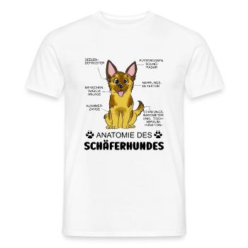 Anatomie des Schäferhundes - Männer T-Shirt - Weiß - Vorne - AI Model Male 178 dark (178cm)