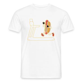 Hot Dog Stirnband Lauband Fitness Läufer Laufen - Männer T-Shirt - Weiß - Vorne - AI Model Male 178 dark (178cm)