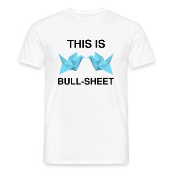Japanese origami design and kirigami origami - Men's T-Shirt - white - Front - AI Model Male 178 dark (178cm)