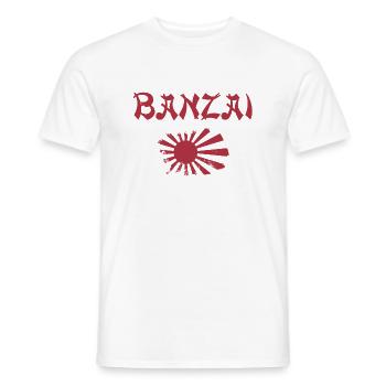 Banzai Japon - T-shirt homme - blanc - Devant - AI Model Male 178 dark (178cm)