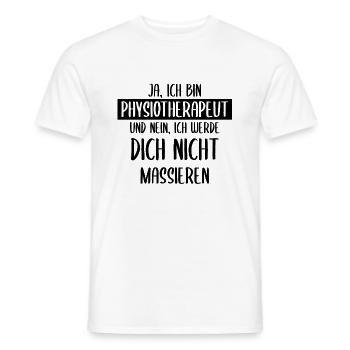 Physiotherapie Physio Therapeut Geschenk - Männer T-Shirt - Weiß - Vorne - AI Model Male 178 dark (178cm)