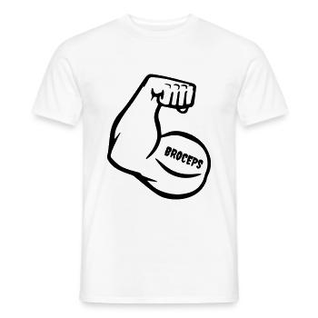 bras musculaire spirituel avec biceps - T-shirt homme - blanc - Devant - AI Model Male 178 dark (178cm)