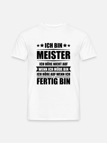 Meisterbrief Meister bestanden Lustig Geschenk - Männer T-Shirt - Weiß