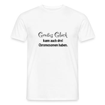 Down Syndrom Trisomie 21 Shirt - Männer T-Shirt - Weiß - Vorne - AI Model Male 178 dark (178cm)