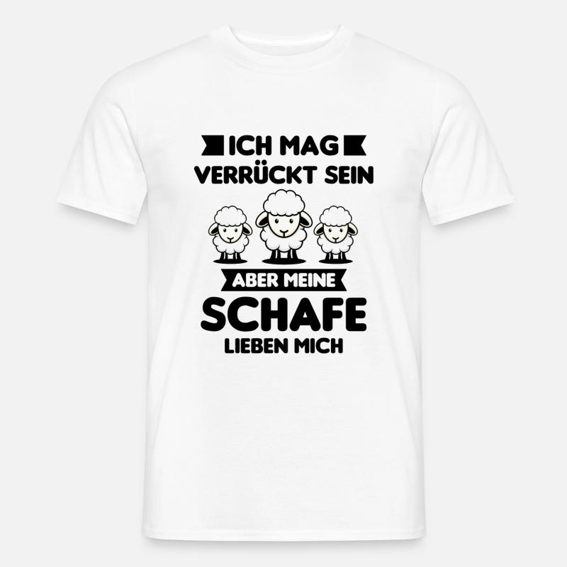 Schäfer Schaf Schafe Hirte Spruch Geschenk - Männer T-Shirt - Weiß