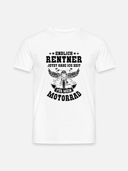 Motorrad Opa Rente Ruhestand Rentner Geschenk - Männer T-Shirt - Weiß