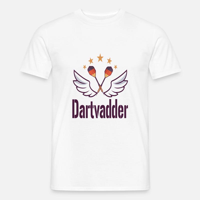 Dart, Geschenk für Darter oder Dartmannschaft - Männer T-Shirt - Weiß