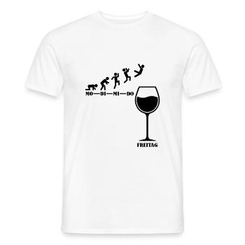 Freitag Wein Trinken Alkohol Spruch Geschenk Party - Männer T-Shirt - Weiß - Vorne - AI Model Male 178 dark (178cm)