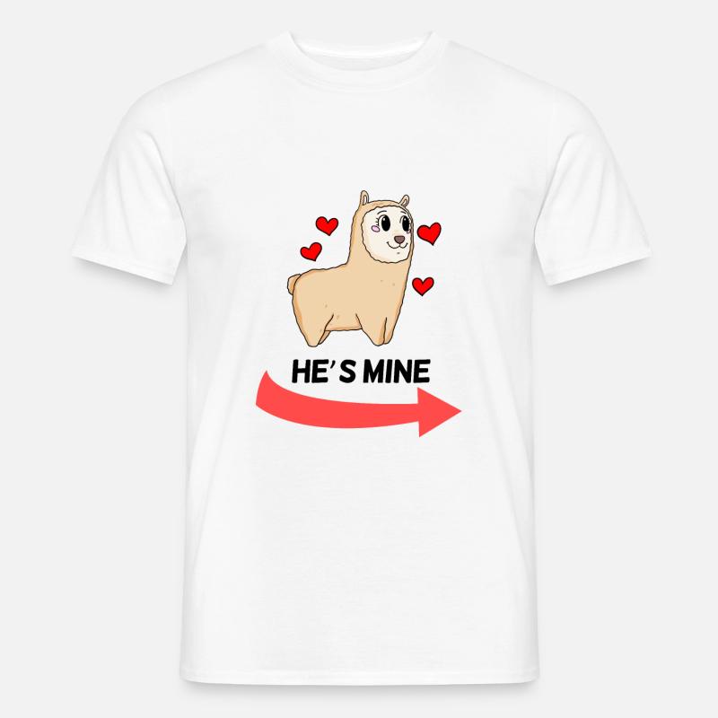 He is Mine - Partnerlook 1 - Männer T-Shirt - Weiß