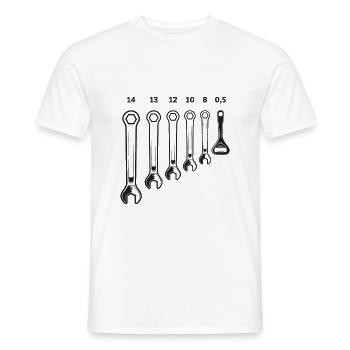 Mécanicien cadeau voiture garage - T-shirt homme - blanc - Devant - AI Model Male 178 dark (178cm)