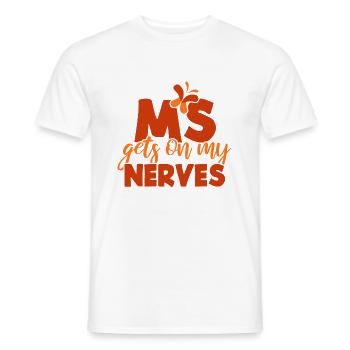 La SP me met sur les nerfs - T-shirt homme - blanc - Devant - AI Model Male 178 dark (178cm)