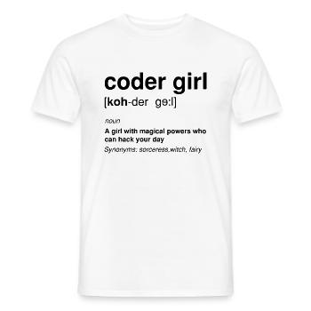 Cyber Security Design for IT Security and Hackers - Men's T-Shirt - white - Front - AI Model Male 178 dark (178cm)