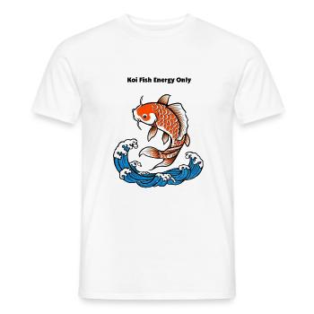Dicton de poisson Koi - T-shirt homme - blanc - Devant - AI Model Male 178 dark (178cm)