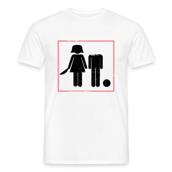 Happy Divorced Divorce Separation - Men's T-Shirt - white - Front - AI Model Male 178 dark (178cm)
