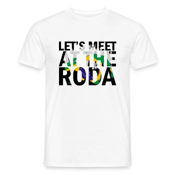 Instruments de capoeira pour la danse brésilienne - T-shirt homme - blanc - Devant - AI Model Male 178 dark (178cm)