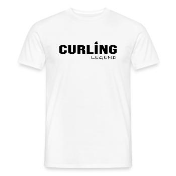 curling eisstockschießen curlingstein curl - Männer T-Shirt - Weiß - Vorne - AI Model Male 178 dark (178cm)