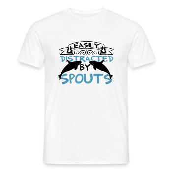 Whale watching design for whales - Men's T-Shirt - white - Front - AI Model Male 178 dark (178cm)