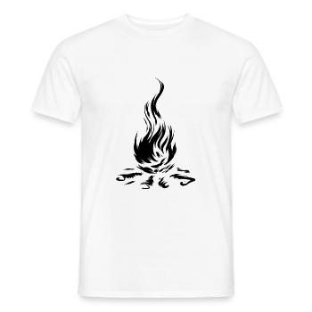 feu de camp - T-shirt homme - blanc - Devant - AI Model Male 178 dark (178cm)