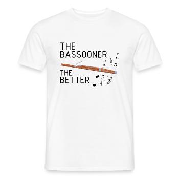Basson pour basson anches et bassoniste - T-shirt homme - blanc - Devant - AI Model Male 178 dark (178cm)