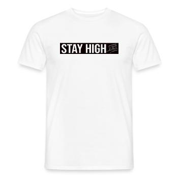 Stay High - Men's T-Shirt - white - Front - AI Model Male 178 dark (178cm)